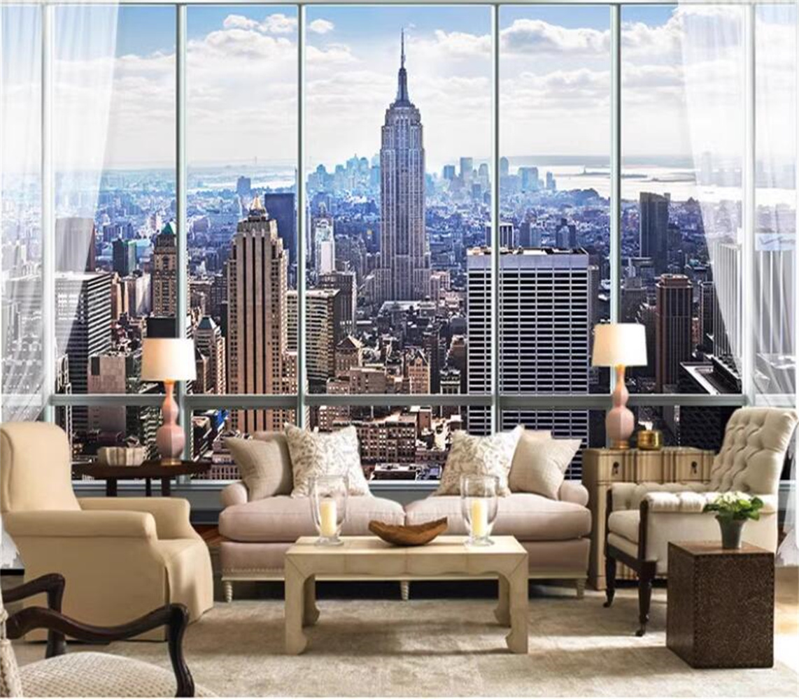 Interior Design York - New York Sunrise 3D Jendela Pemandangan