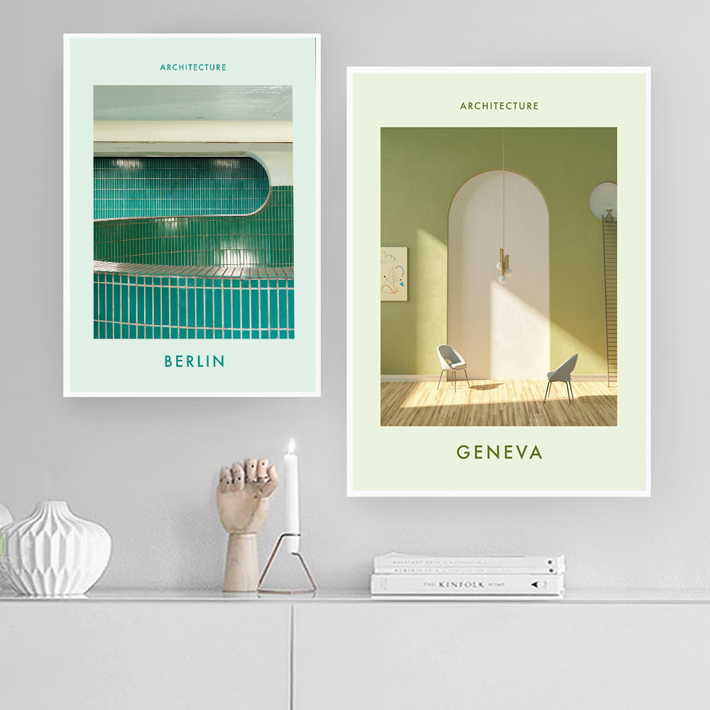 Interior Design York - Jenewa Berlin seni arsitektur modern cetak