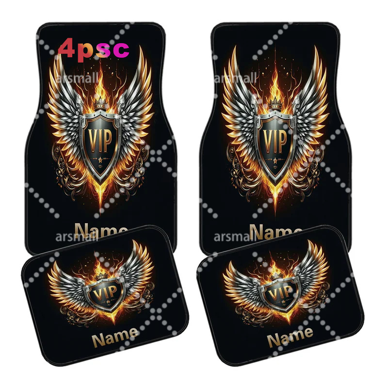 Interior Design Name - 4pcs Karpet Mobil dengan Nama yang