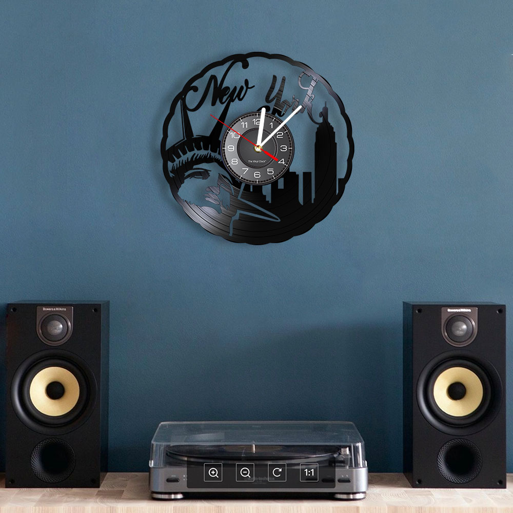 Jam Dinding Vinyl Vintage New  - Interior Design York ulasan dan harga