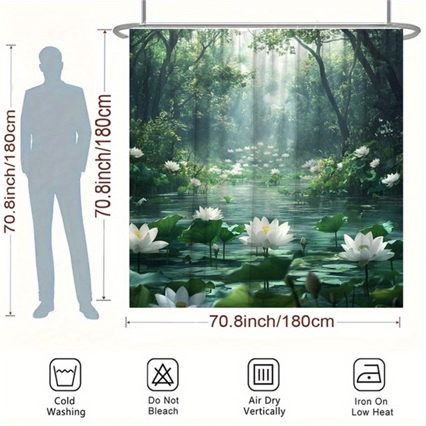 Tirai Mandi Hutan Teratai Poli - Interior Design Zen Style ulasan dan harga