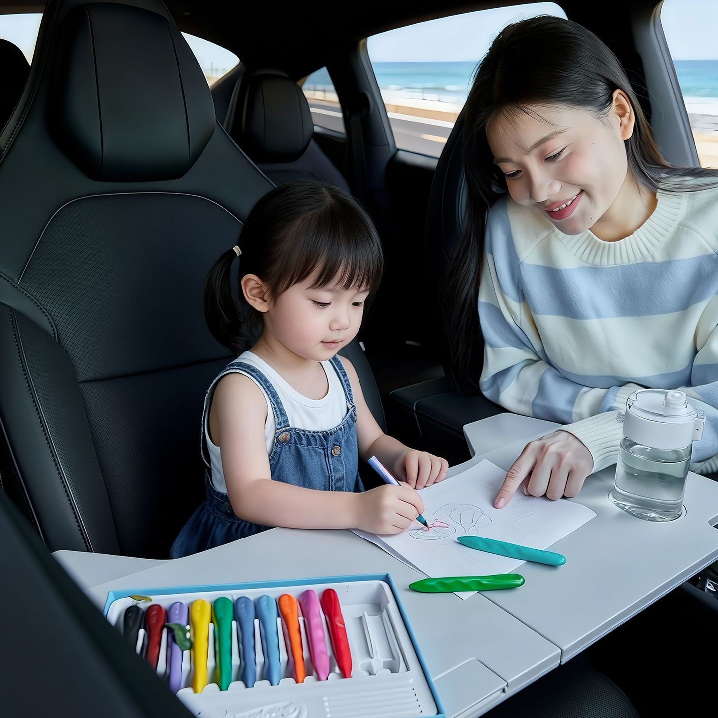 Meja Mobil Lipat untuk Tesla M - Interior Design Mockup ulasan dan harga
