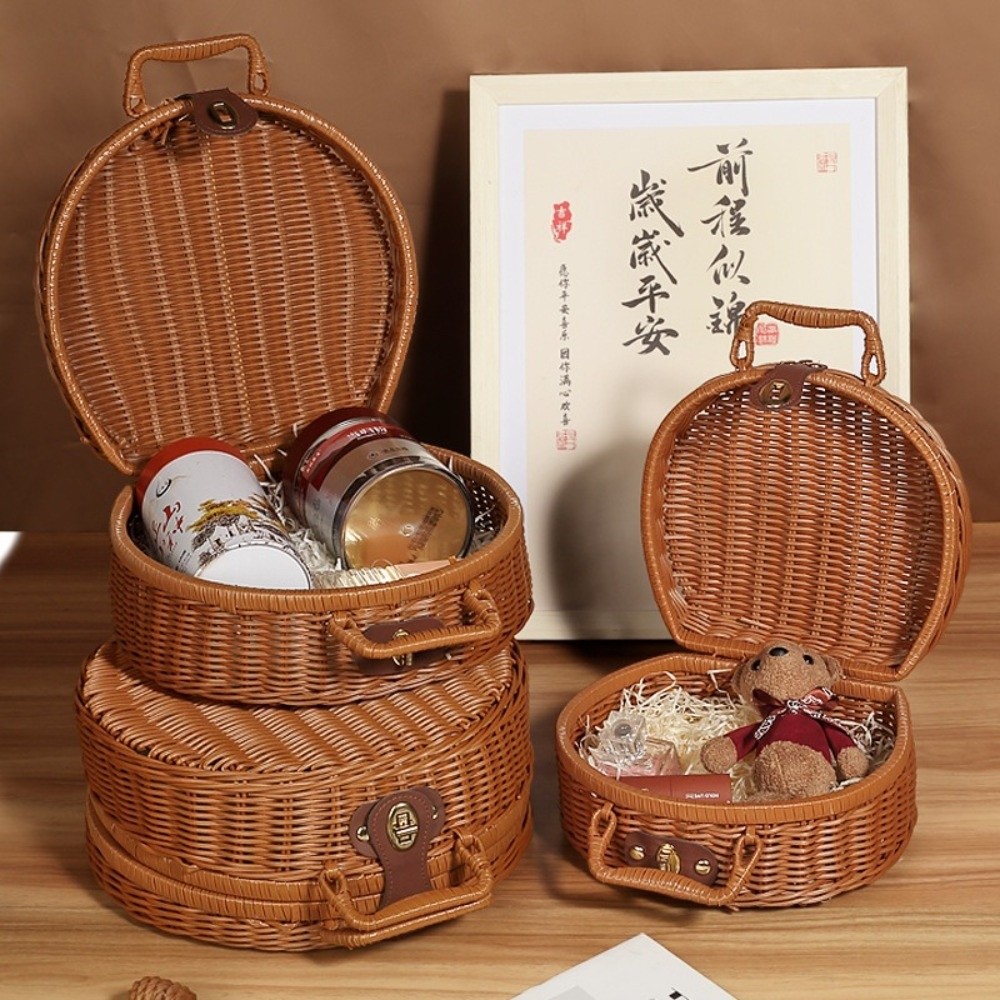 Keranjang Penyimpanan Bulat Kr - Woven Basket Set ulasan dan harga