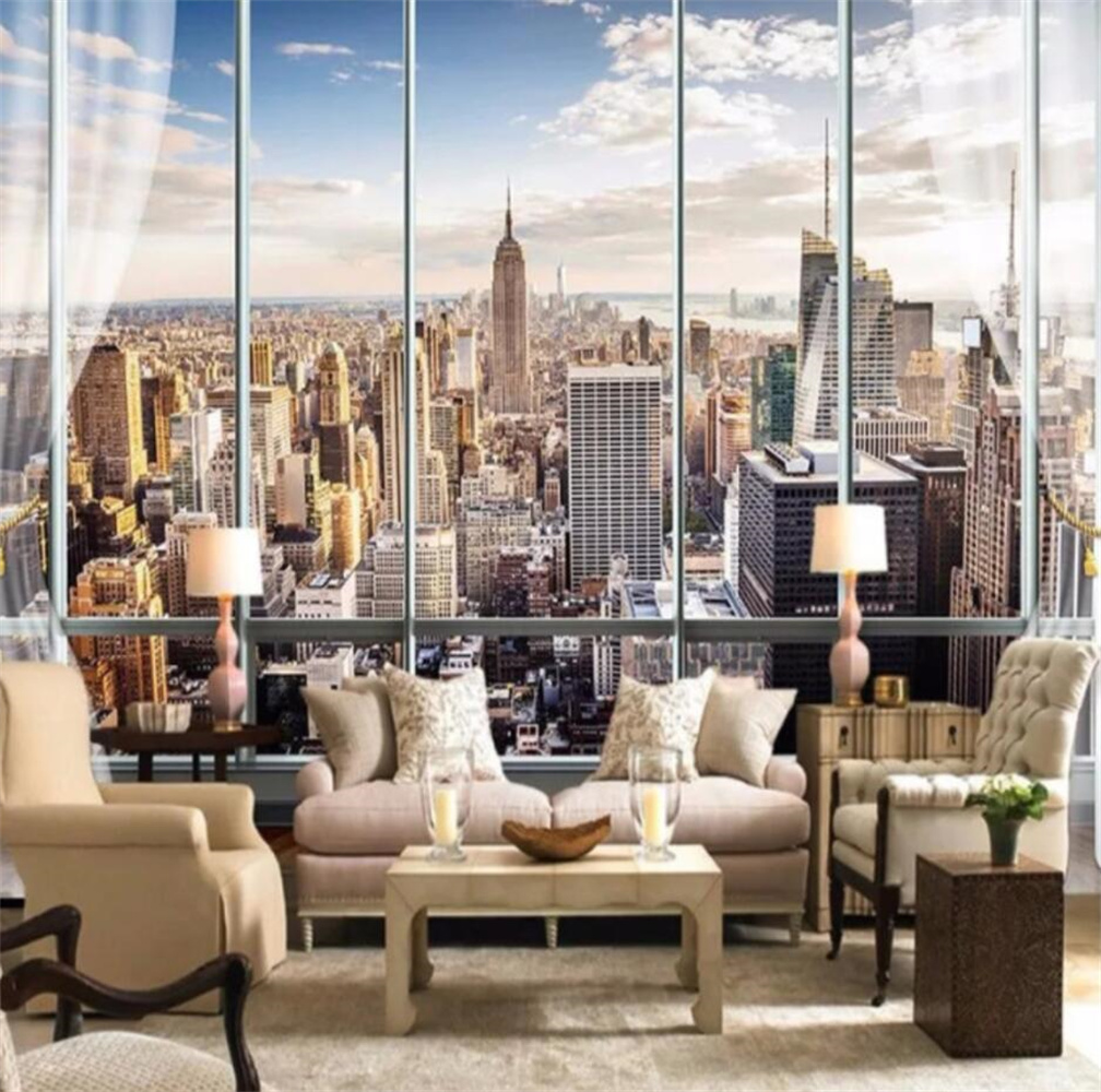 New York Sunrise 3D Jendela Pe - Interior Design York ulasan dan harga