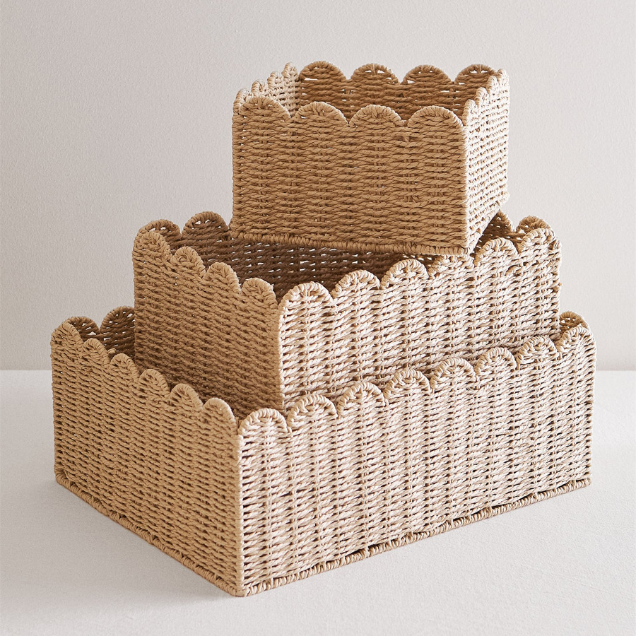 Keranjang Penyimpanan Anyaman  - Woven Basket Set ulasan dan harga