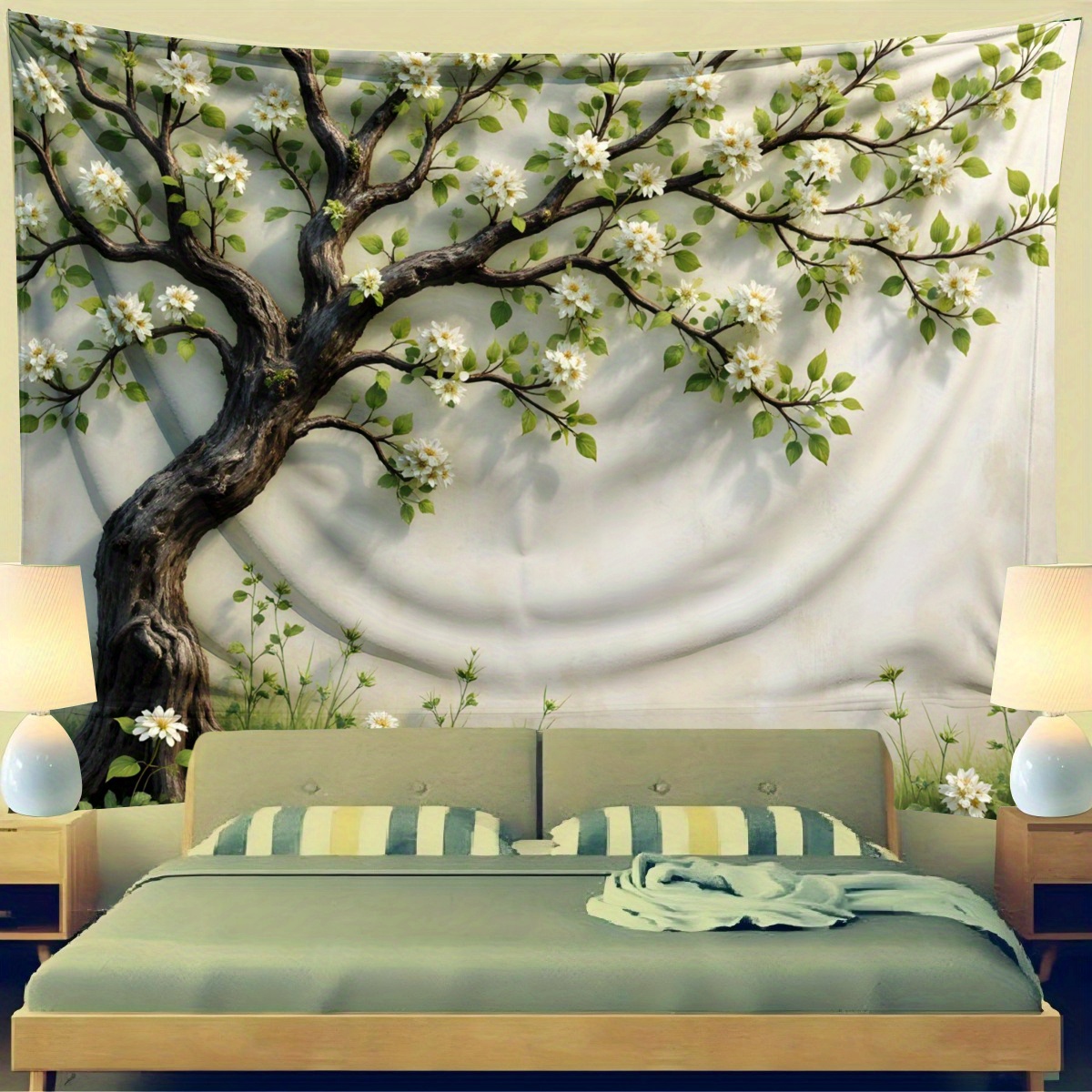 Mural Dinding Pohon Mekar 3D u - Interior Design Zen Style ulasan dan harga