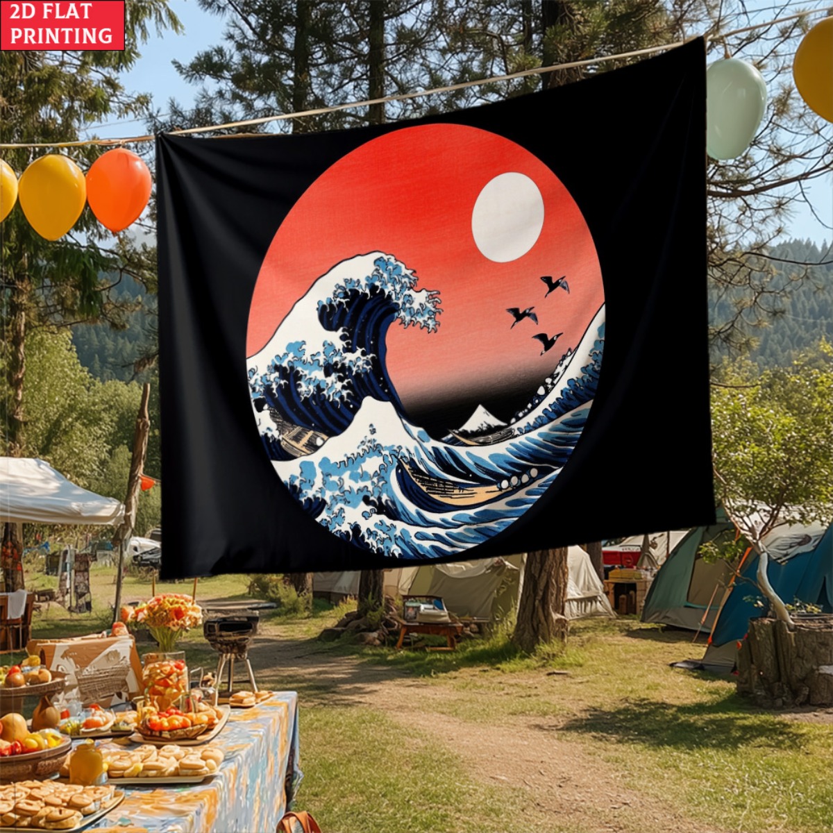 Tapestry Gelombang Jepang Tanp - Interior Design Zen Style ulasan dan harga